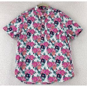 Chubbies Pink Floral Wedding Crasher Popover‎ Shirt Mens Short Sleeve Size Small